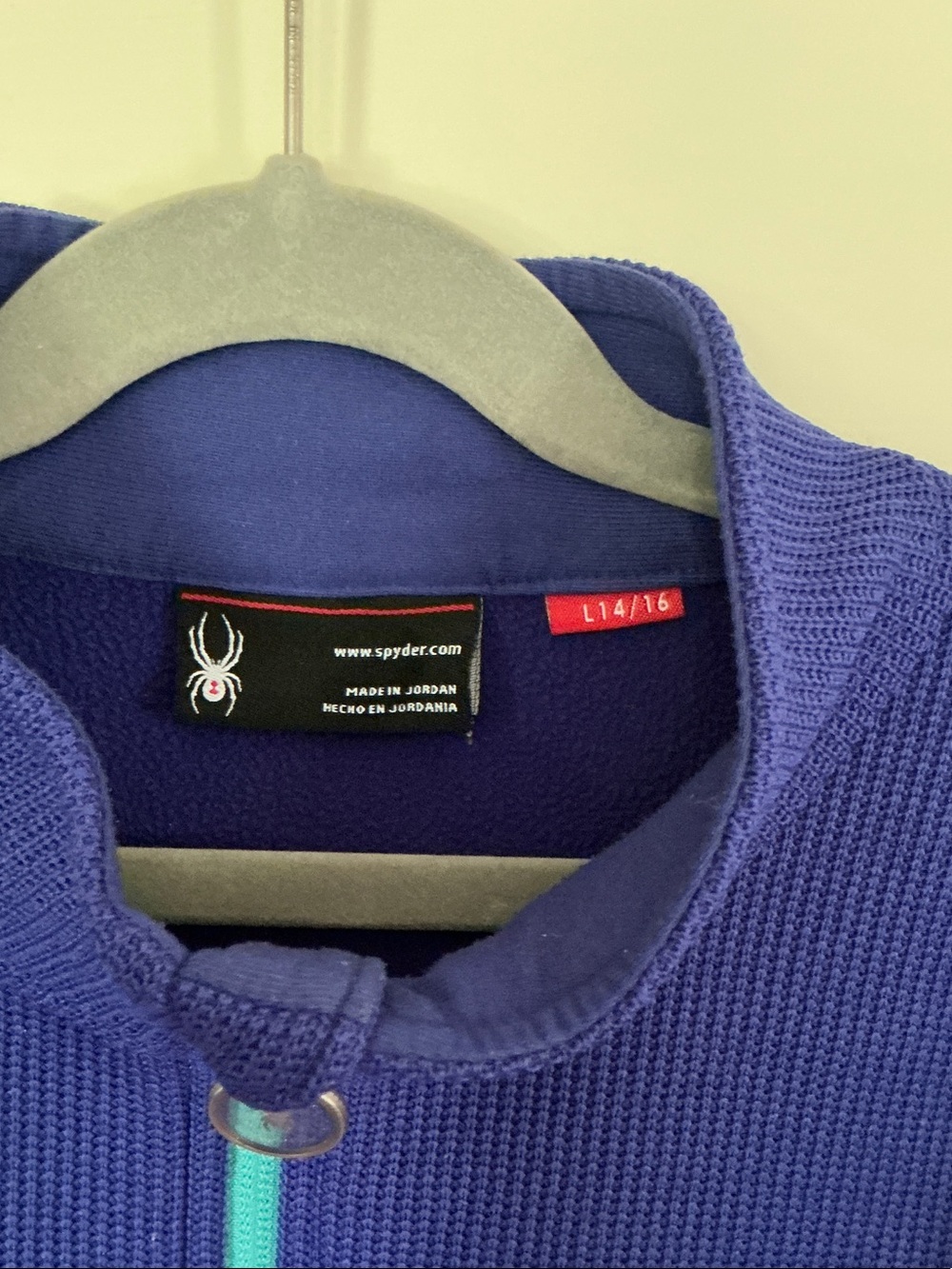 Spyder Kids Blue Jacket, Size 14-16 - Picture 2 of 5